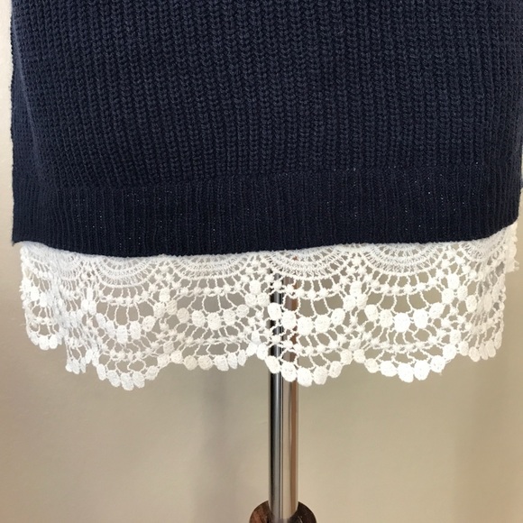 PINK ROSE Sweater Dress with Crochet Bottom SP - Picture 7 of 8